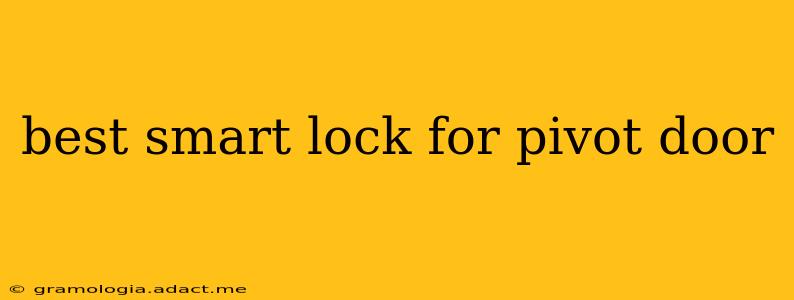 best smart lock for pivot door