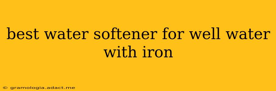 best water softener for well water with iron