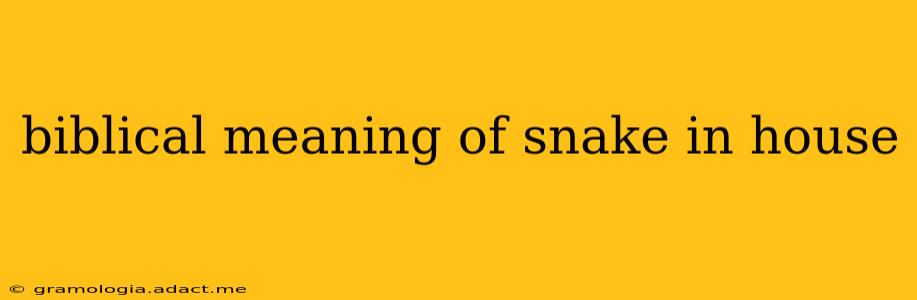 biblical meaning of snake in house