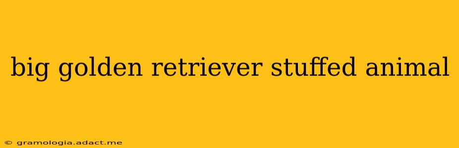 big golden retriever stuffed animal