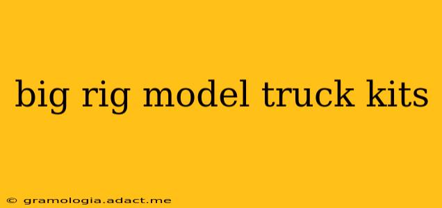 big rig model truck kits