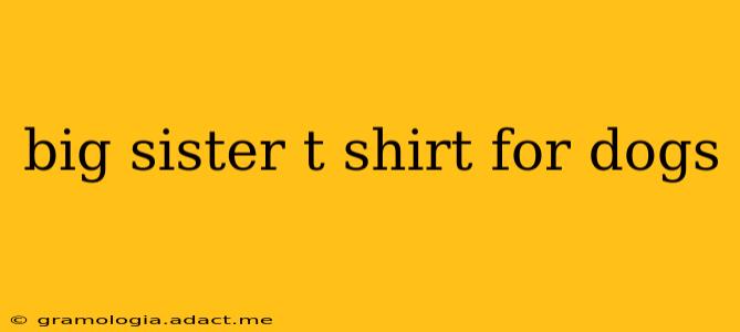big sister t shirt for dogs