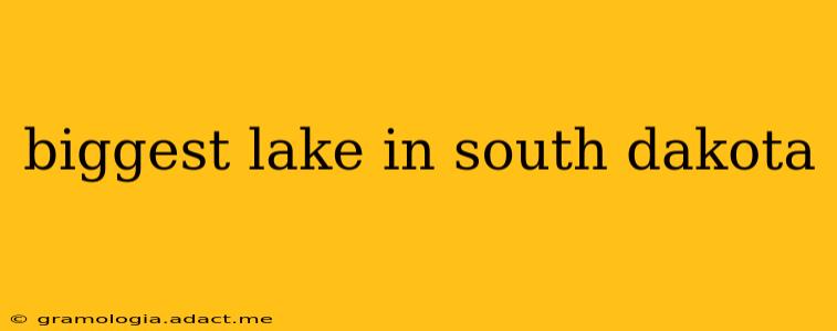biggest lake in south dakota