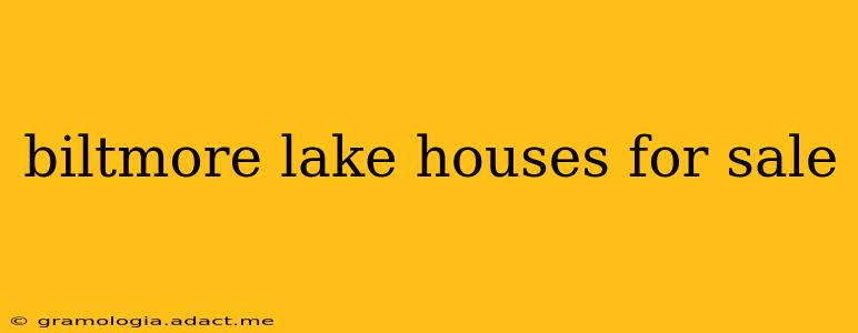 biltmore lake houses for sale