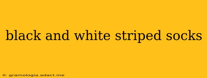 black and white striped socks