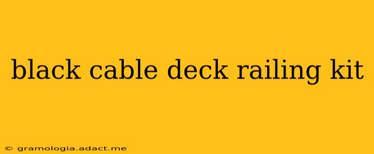 black cable deck railing kit