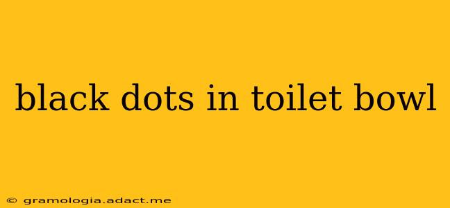 black dots in toilet bowl
