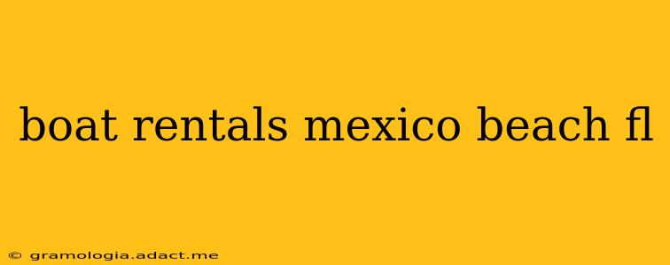 boat rentals mexico beach fl