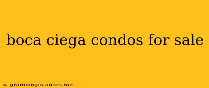 boca ciega condos for sale