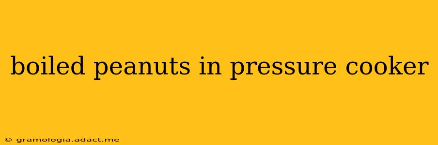 boiled peanuts in pressure cooker