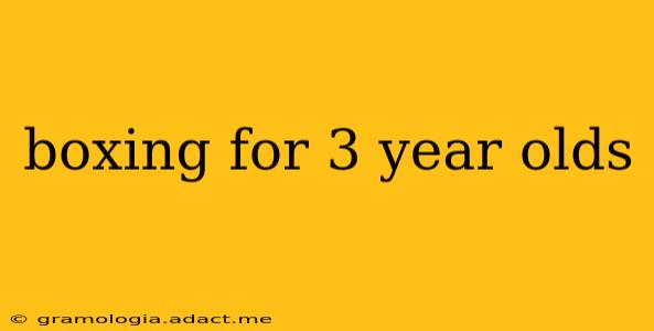 boxing for 3 year olds