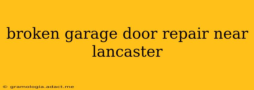 broken garage door repair near lancaster