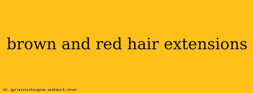 brown and red hair extensions