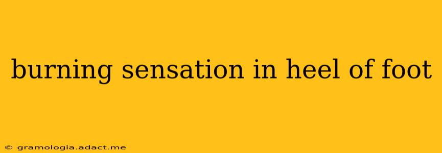 burning sensation in heel of foot