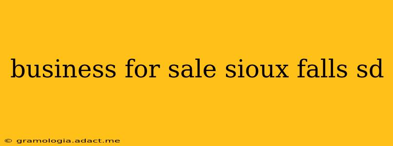 business for sale sioux falls sd