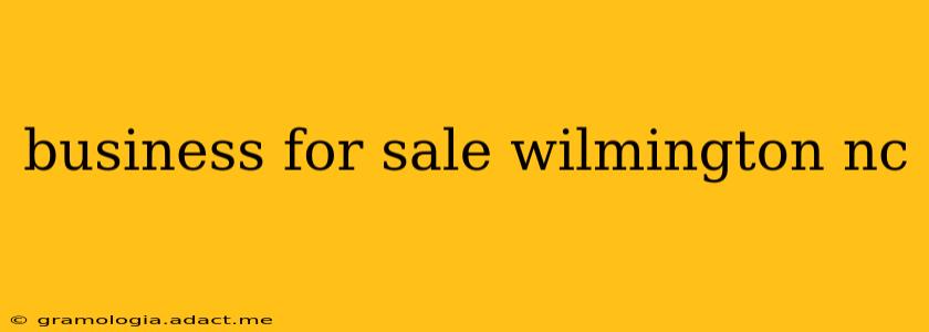 business for sale wilmington nc