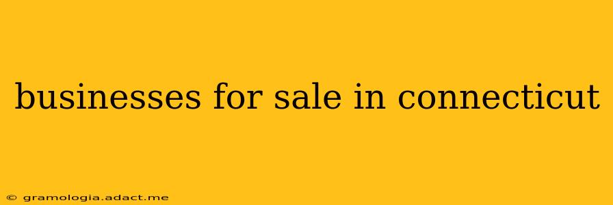 businesses for sale in connecticut