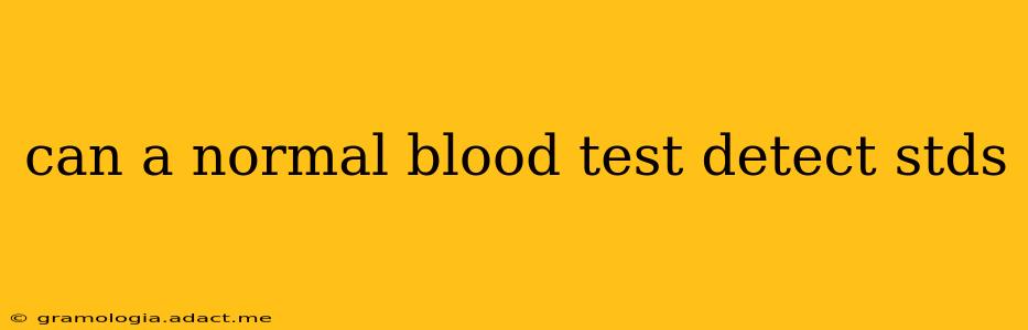 can a normal blood test detect stds