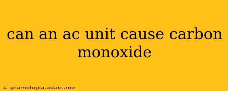 can an ac unit cause carbon monoxide
