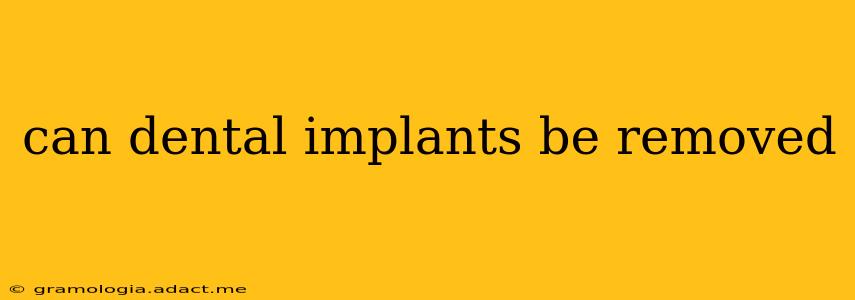 can dental implants be removed