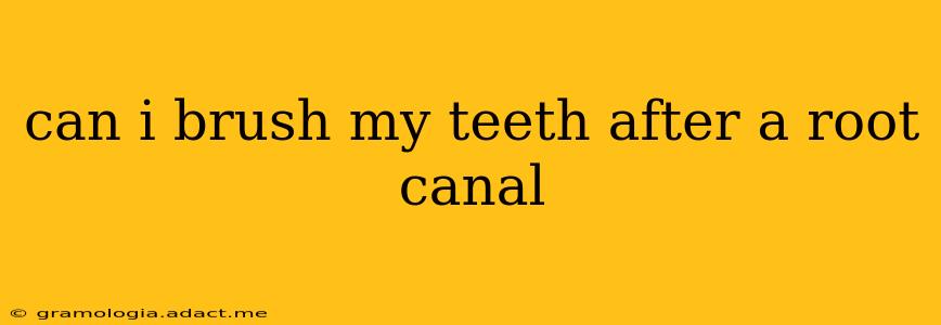 can i brush my teeth after a root canal