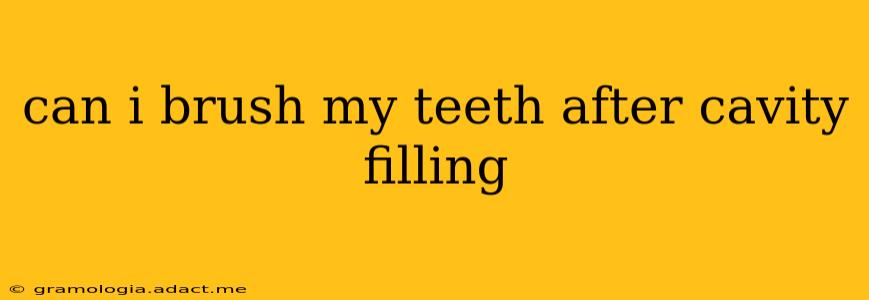 can i brush my teeth after cavity filling
