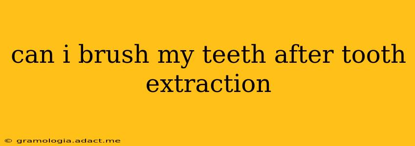 can i brush my teeth after tooth extraction