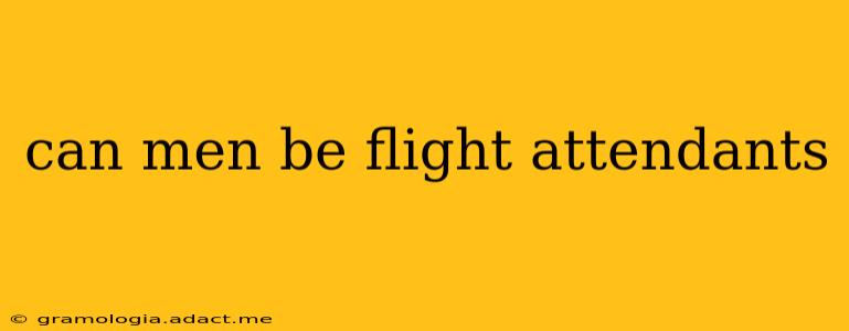 can men be flight attendants