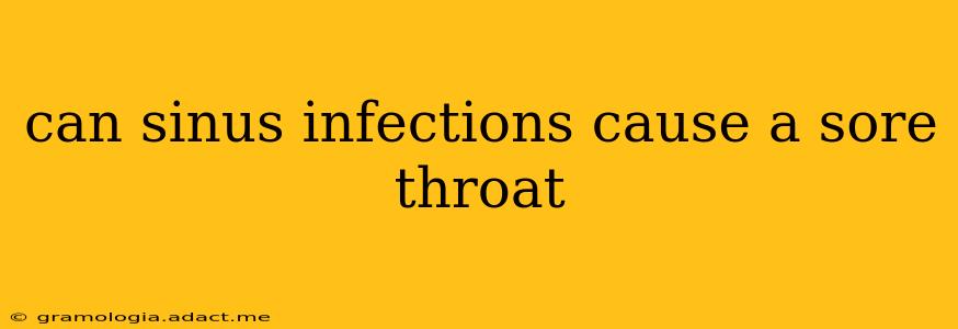 can sinus infections cause a sore throat