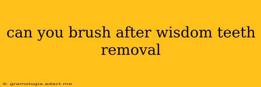 can you brush after wisdom teeth removal