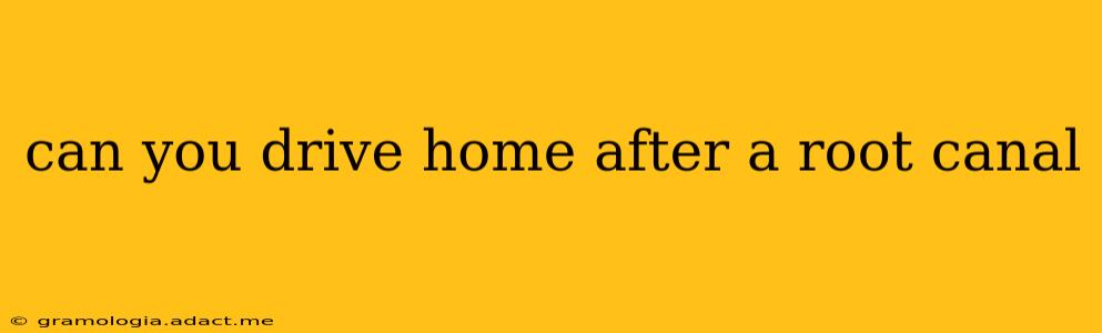 can you drive home after a root canal