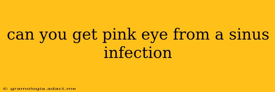 can you get pink eye from a sinus infection