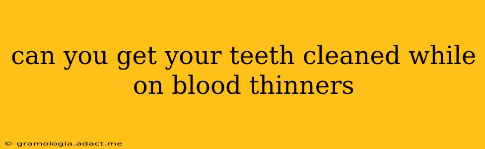 can you get your teeth cleaned while on blood thinners