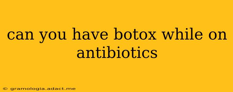 can you have botox while on antibiotics
