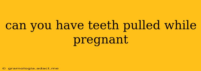 can you have teeth pulled while pregnant