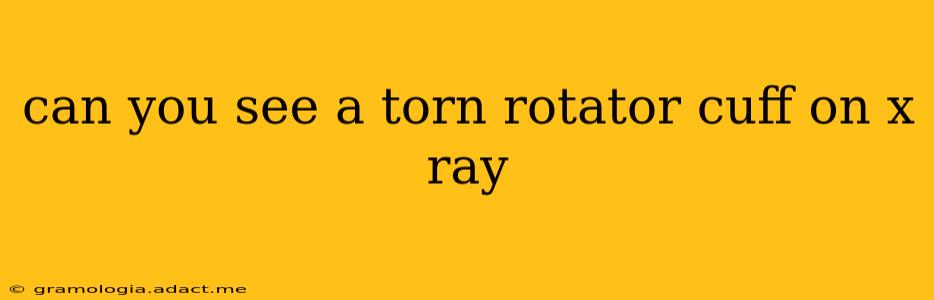 can you see a torn rotator cuff on x ray
