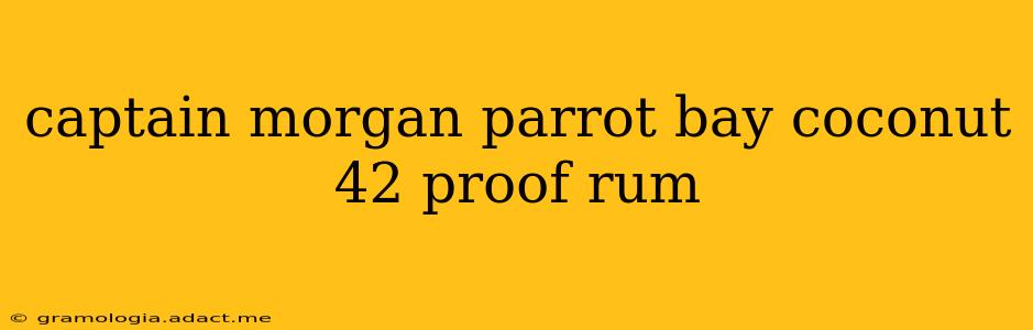 captain morgan parrot bay coconut 42 proof rum