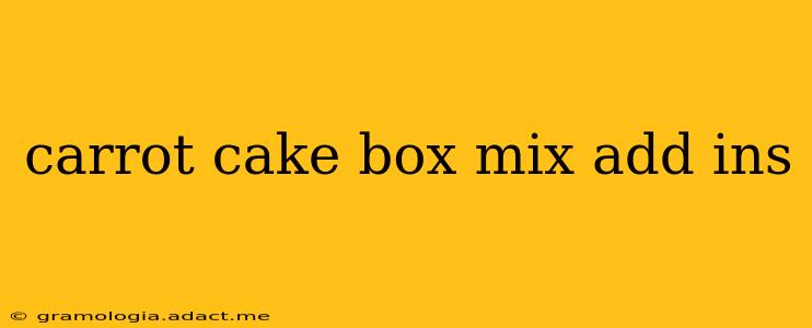 carrot cake box mix add ins