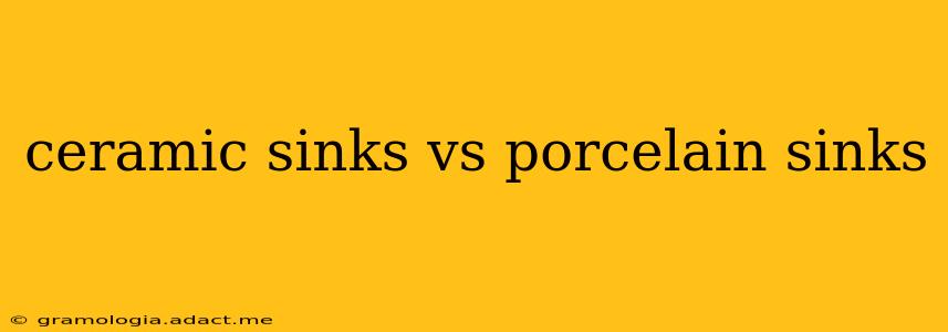 ceramic sinks vs porcelain sinks