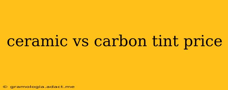 ceramic vs carbon tint price