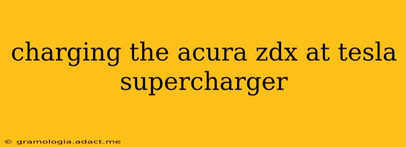 charging the acura zdx at tesla supercharger