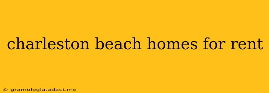 charleston beach homes for rent