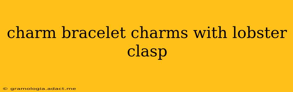 charm bracelet charms with lobster clasp