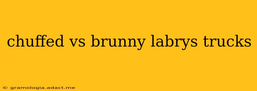 chuffed vs brunny labrys trucks