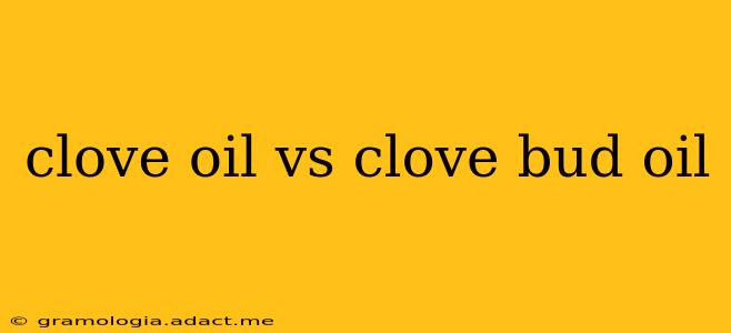clove oil vs clove bud oil