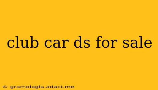 club car ds for sale