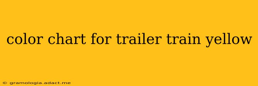 color chart for trailer train yellow