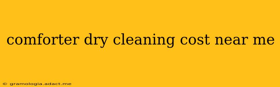 comforter dry cleaning cost near me
