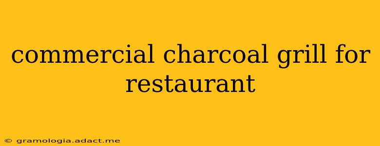 commercial charcoal grill for restaurant