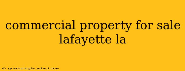 commercial property for sale lafayette la